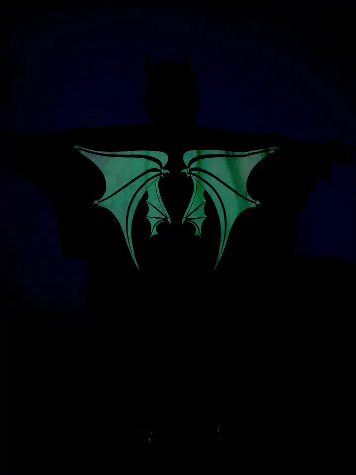 Fantasia Infantil Morcego Brilhante para Halloween