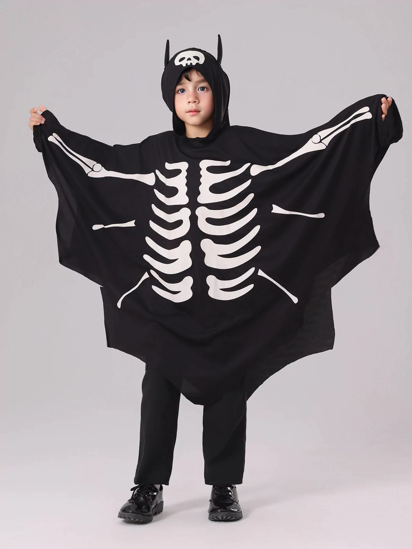 Fantasia Infantil Morcego Brilhante para Halloween